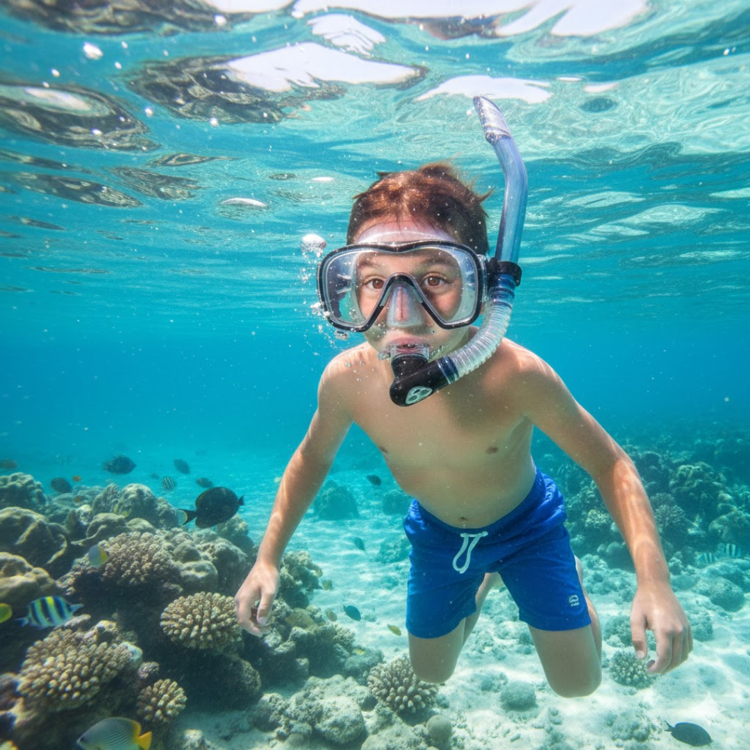 SEAVISTA – Maschera da snorkeling pieghevole per una visione sott'acqua cristallina