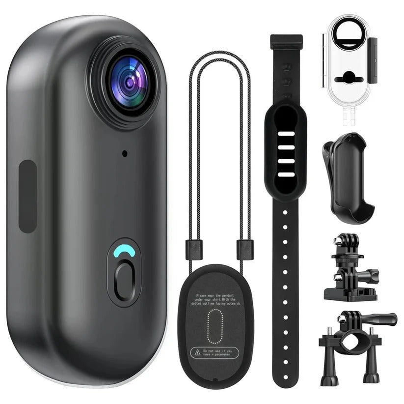 Action camera portatile impermeabile | 4K Ultra HD con scheda da 128 GB
