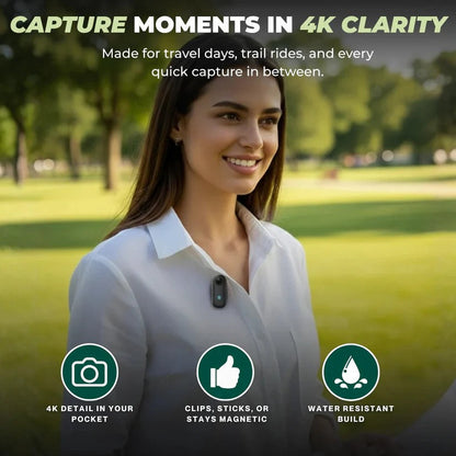 Action camera portatile impermeabile | 4K Ultra HD con scheda da 128 GB