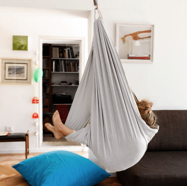 Amaca per bambini in cotone 100% biologico – Bozzolo altalena per gioco e relax, altalena sospesa da interno per cameret