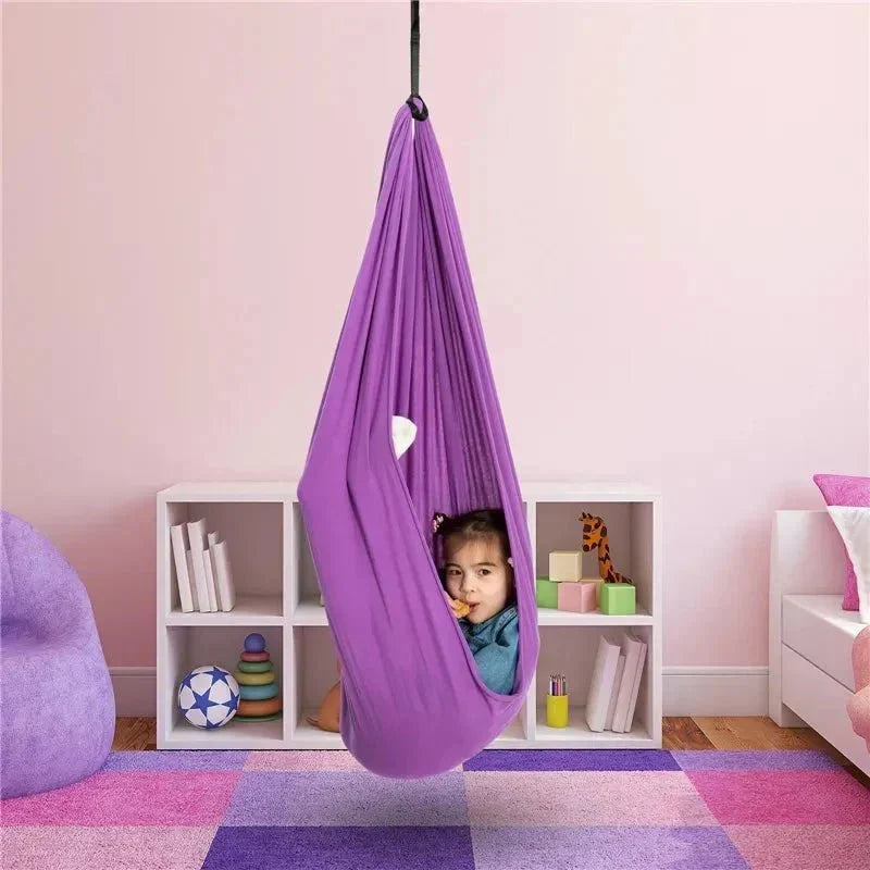 Amaca per bambini in cotone 100% biologico – Bozzolo altalena per gioco e relax, altalena sospesa da interno per cameret
