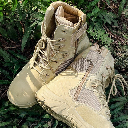 Anfibi da uomo con zip laterale – Stivali tattici da trekking