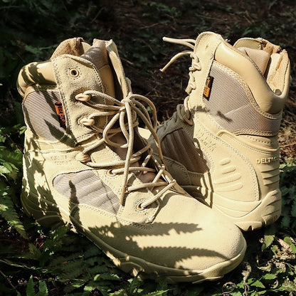 Anfibi da uomo con zip laterale – Stivali tattici da trekking