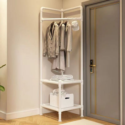 Appendiabiti angolare da terra per ingresso con organizer e portaoggetti