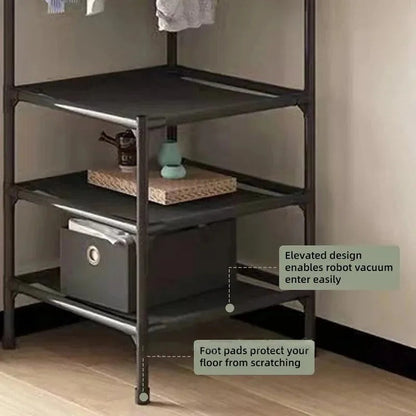 Appendiabiti angolare da terra per ingresso con organizer e portaoggetti