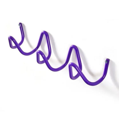 Appendiabiti da parete a onda in ferro con 3 o 5 ganci e viti incluse, 6 colori, 33 o 56 cm
