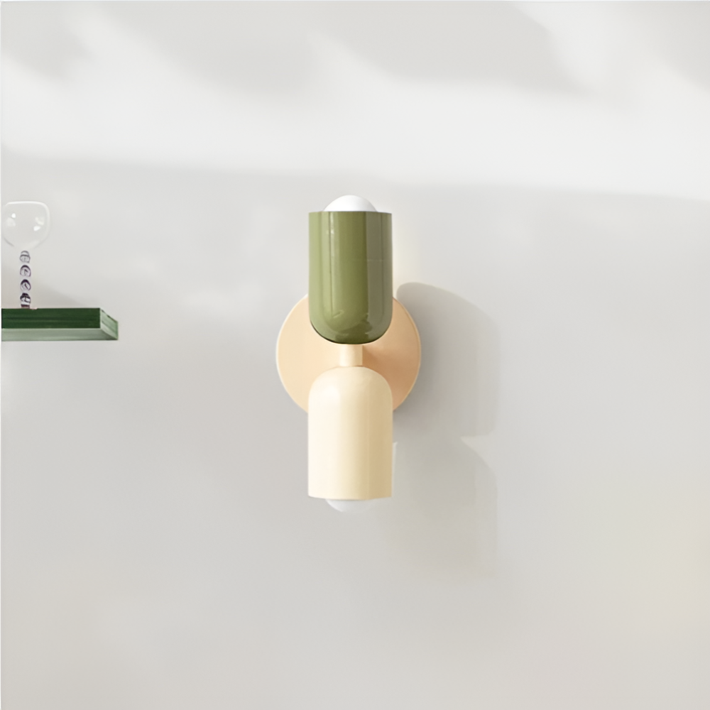 Applique a batteria — doppia capsula, design senza fili