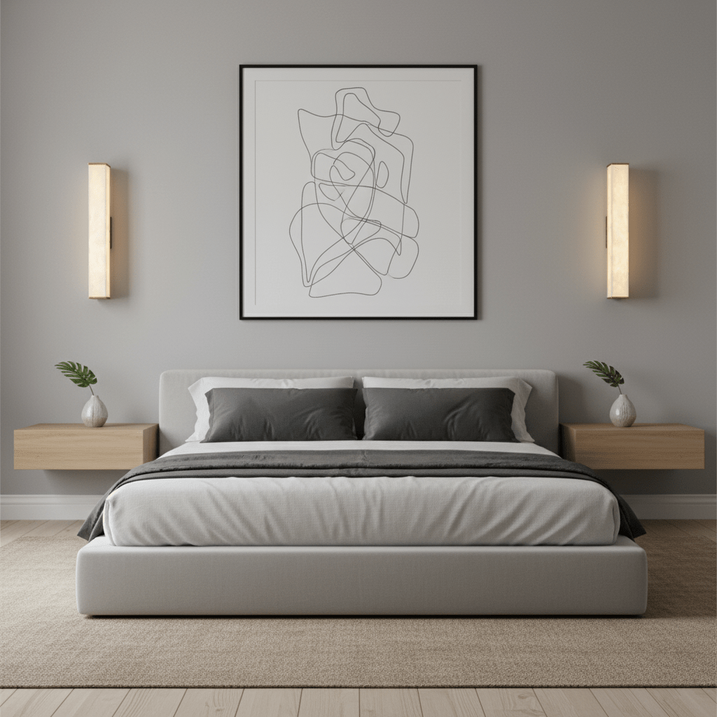 Applique a LED in ottone con paralume in alabastro per interni moderni