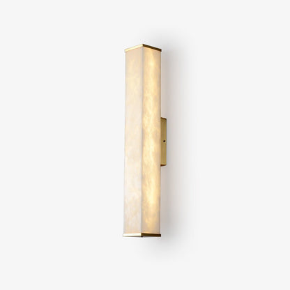 Applique a LED in ottone con paralume in alabastro per interni moderni