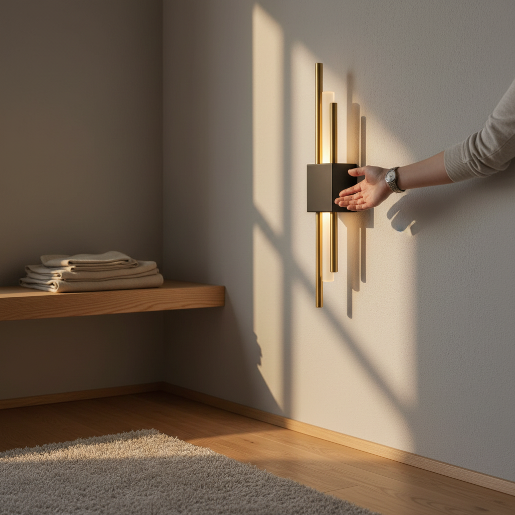 Applique da parete Glitch con LED dimmerabile, controllo touch e telecomando