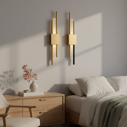 Applique da parete Glitch con LED dimmerabile, controllo touch e telecomando