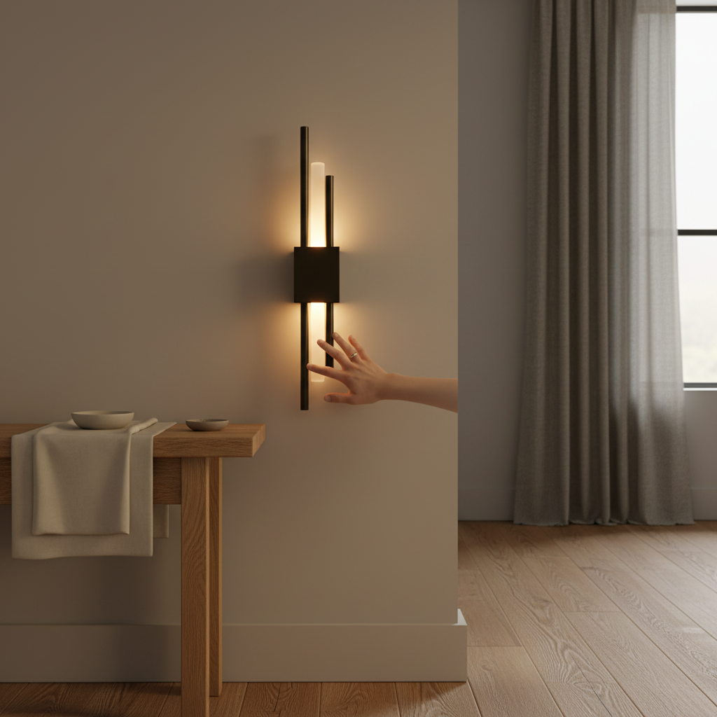 Applique da parete Glitch con LED dimmerabile, controllo touch e telecomando