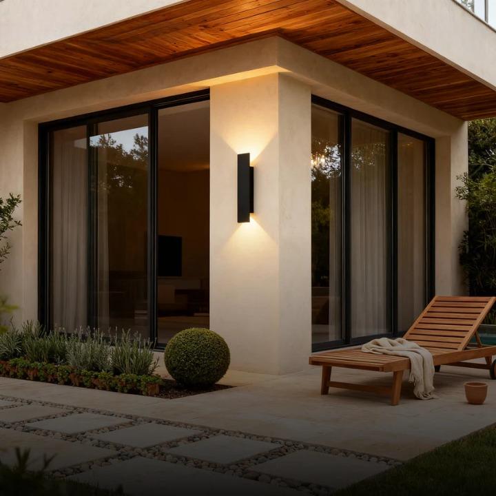 Applique LED da esterno con fascio bidirezionale – impermeabile, certificata IP65