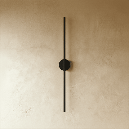 Applique lineare verticale minimalista con base rotonda