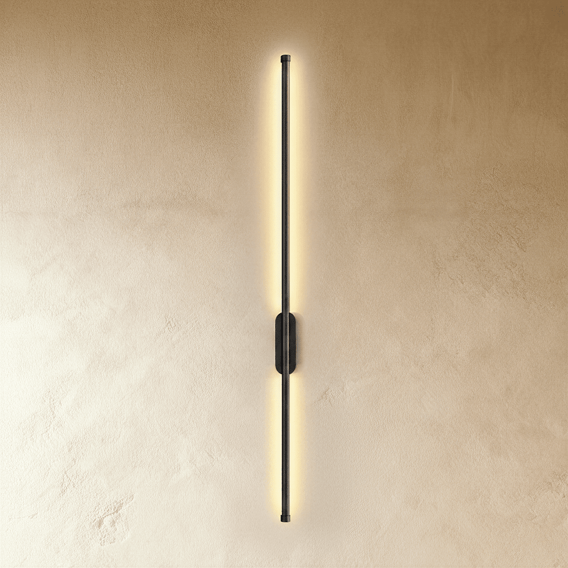Applique lineare verticale minimalista con base rotonda