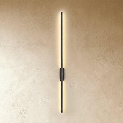 Applique lineare verticale minimalista con base rotonda