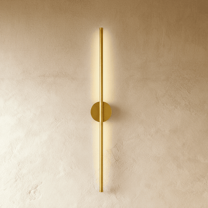 Applique lineare verticale minimalista con base rotonda