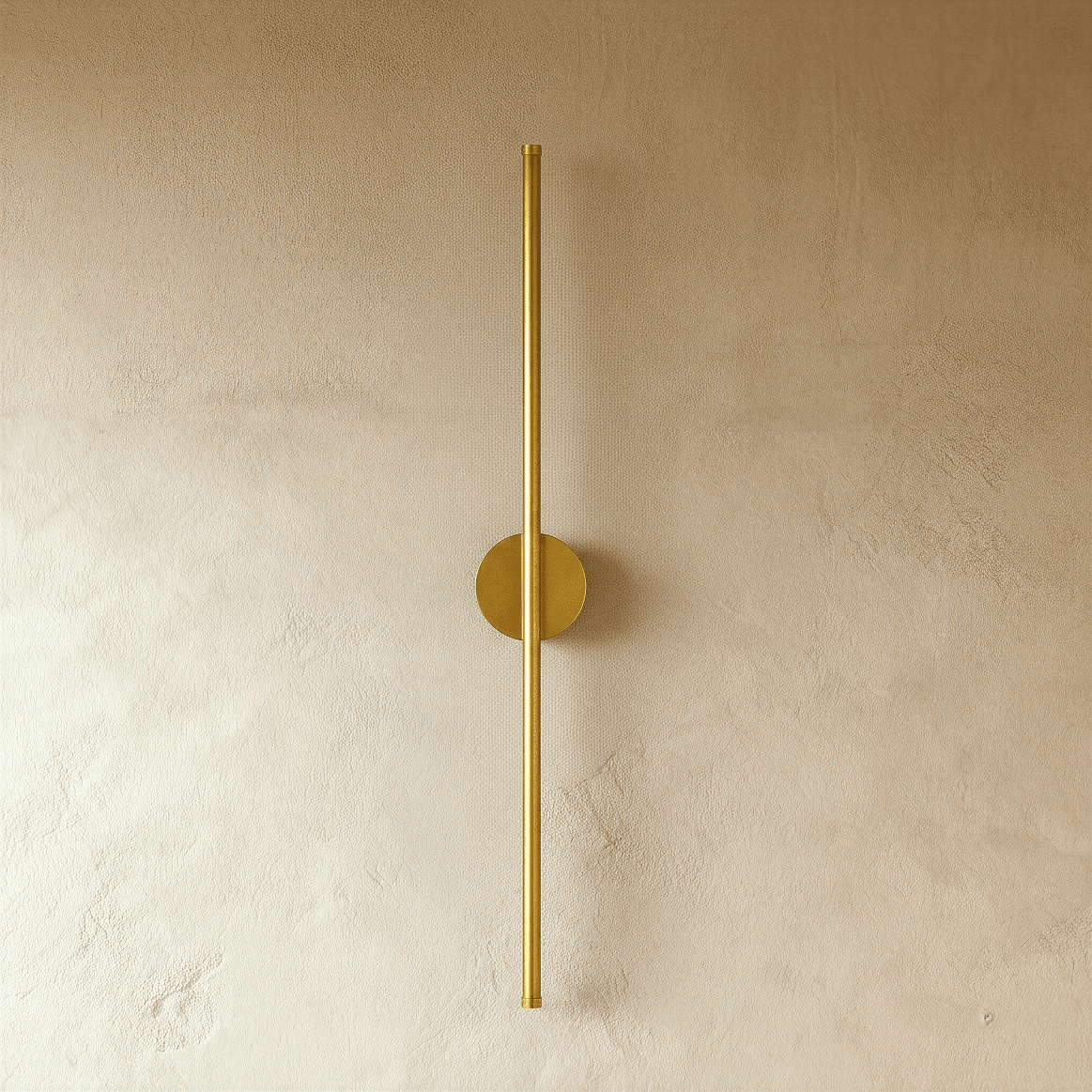 Applique lineare verticale minimalista con base rotonda