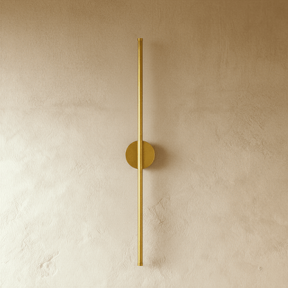 Applique lineare verticale minimalista con base rotonda