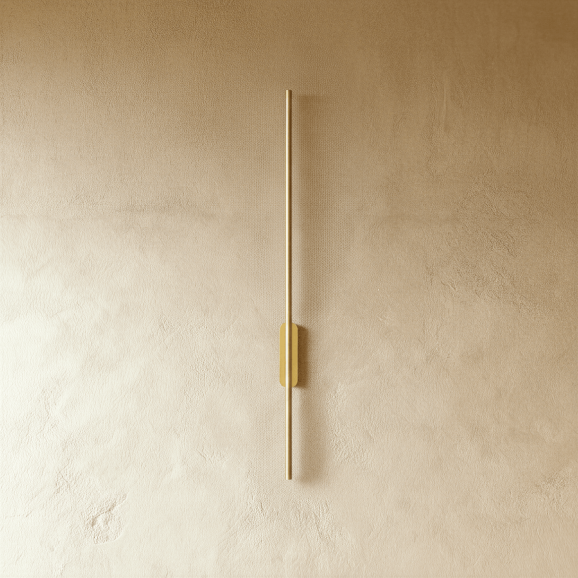 Applique lineare verticale minimalista con base rotonda