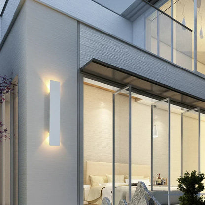 Applique da parete per esterni in alluminio impermeabile LuxeLite — illuminazione LED bidirezionale