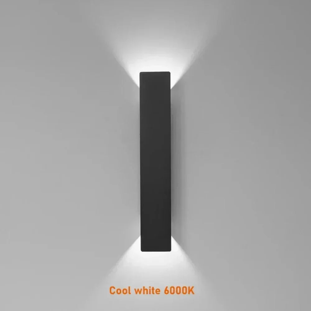 Applique da parete per esterni in alluminio impermeabile LuxeLite — illuminazione LED bidirezionale