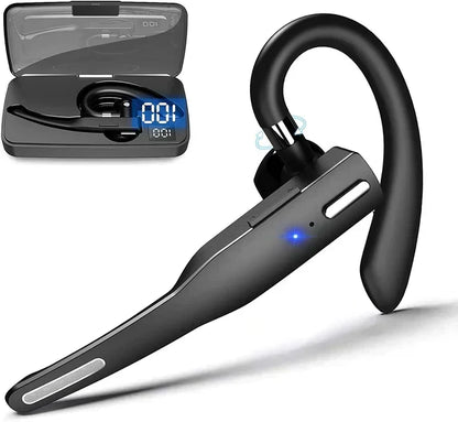 Auricolare Bluetooth 5.1 con Doppio Microfono e Cancellazione del Rumore per Autotrasportatori