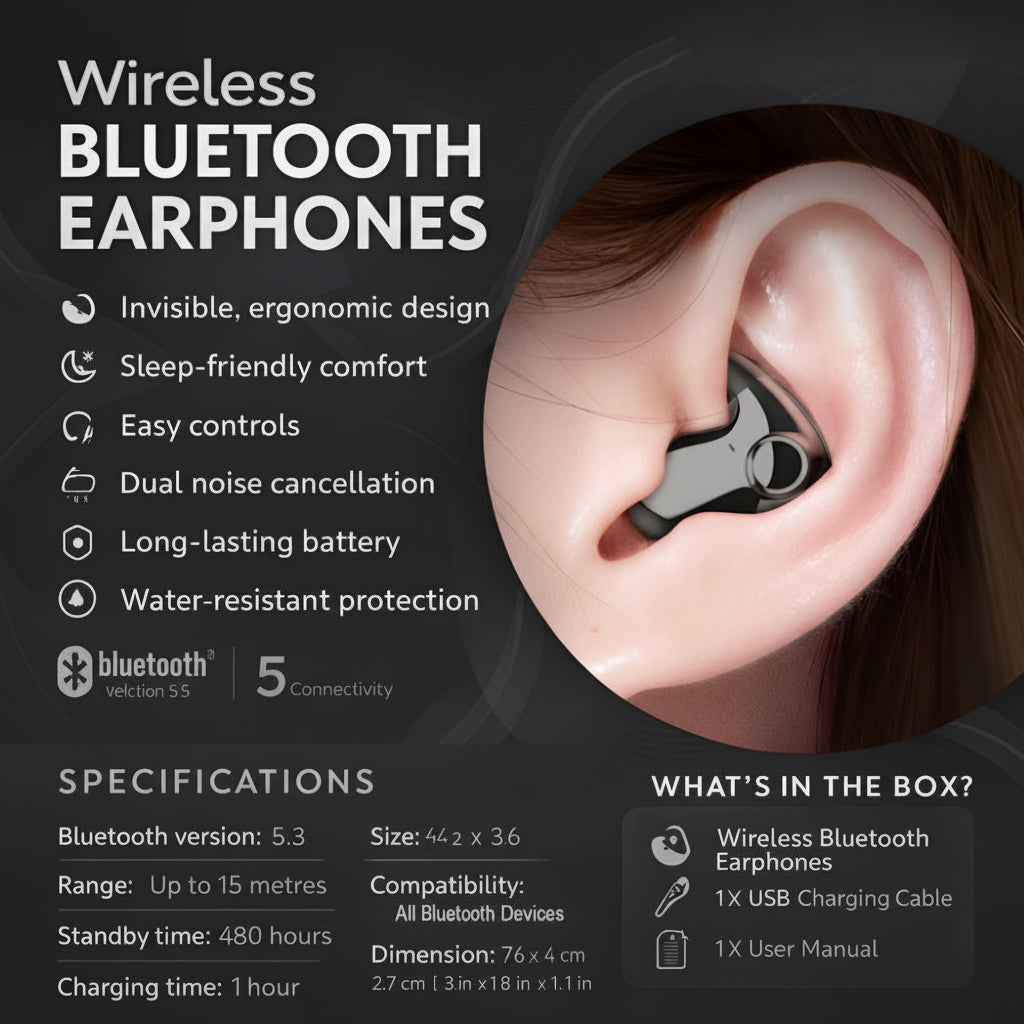 Auricolari wireless Bluetooth con cancellazione del rumore in-ear