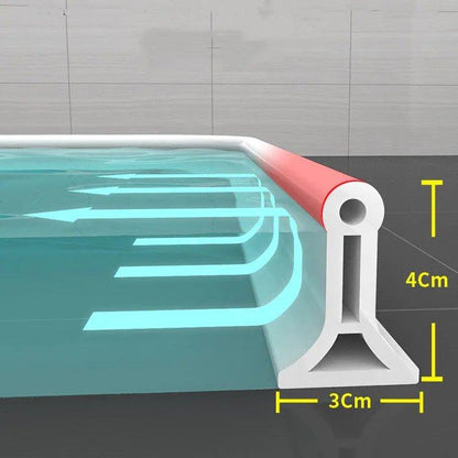 Barriera d'acqua in silicone 150-400 cm | bianca, nera o grigia | autoadesiva, impermeabile, installazione senza attrezz