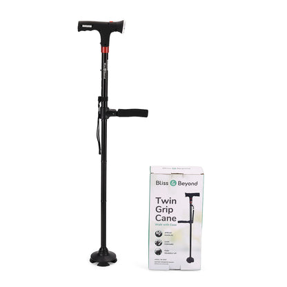 Bastone da passeggio intelligente con luce LED e allarme SOS