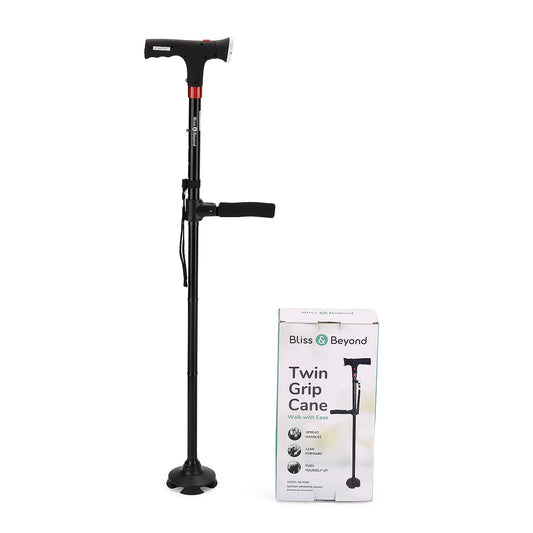 Bastone da passeggio intelligente con luce LED e allarme SOS
