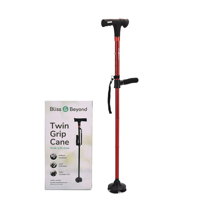 Bastone da passeggio intelligente con luce LED e allarme SOS