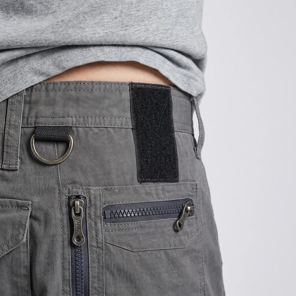 Bermuda cargo da uomo - Bermuda da lavoro al ginocchio con tasche con zip