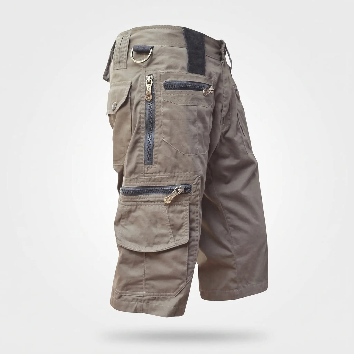 Bermuda cargo da uomo - Bermuda da lavoro al ginocchio con tasche con zip