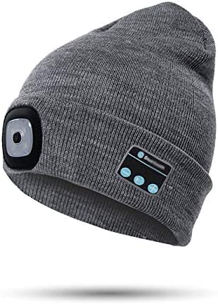 Berretto con luce LED e cuffie Bluetooth wireless