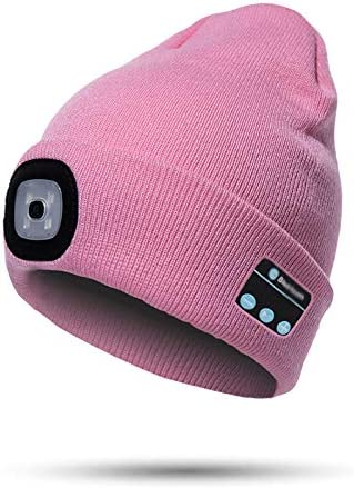Berretto con luce LED e cuffie Bluetooth wireless