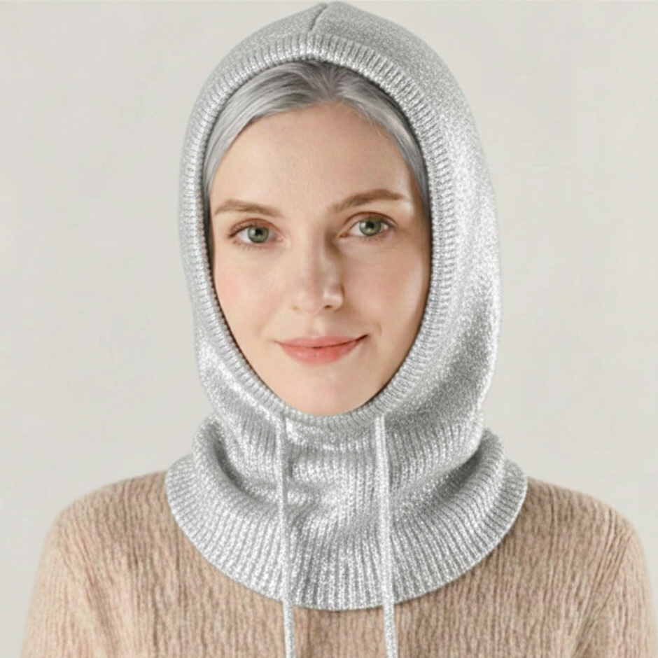 Berretto in Maglia Misto Cashmere con Vestibilità Regolabile