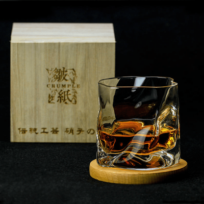 Bicchiere da Whisky Giapponese Edo Kiriko con Corpo Grinzato