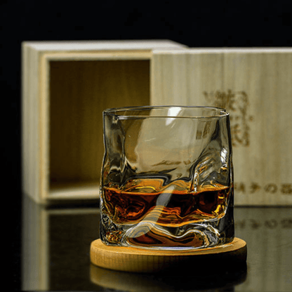 Bicchiere da Whisky Giapponese Edo Kiriko con Corpo Grinzato
