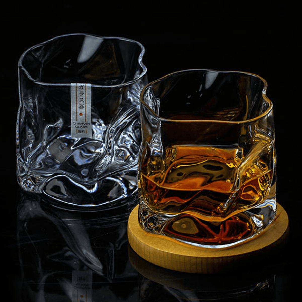 Bicchiere da Whisky Giapponese Edo Kiriko con Corpo Grinzato