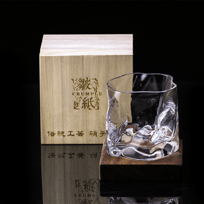 Bicchiere da Whisky Giapponese Edo Kiriko con Corpo Grinzato