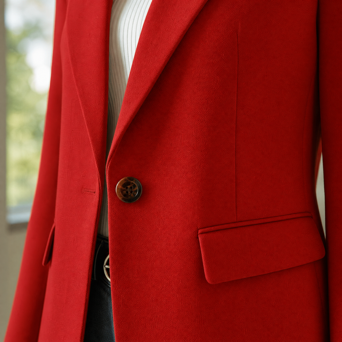 Blazer da donna monopetto con revers e tasche a pattina, giacca elegante a vestibilità rilassata, 6 colori, taglie dalla