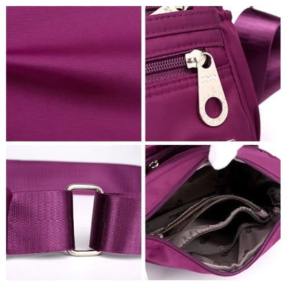 Borsa a tracolla da donna in nylon idrorepellente