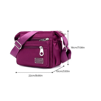 Borsa a tracolla da donna in nylon idrorepellente