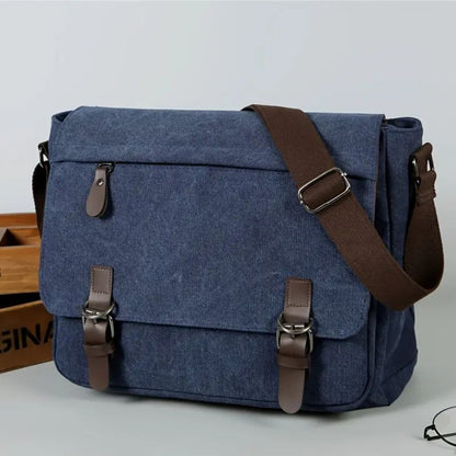 Borsa a Tracolla Messenger in Tela da Uomo