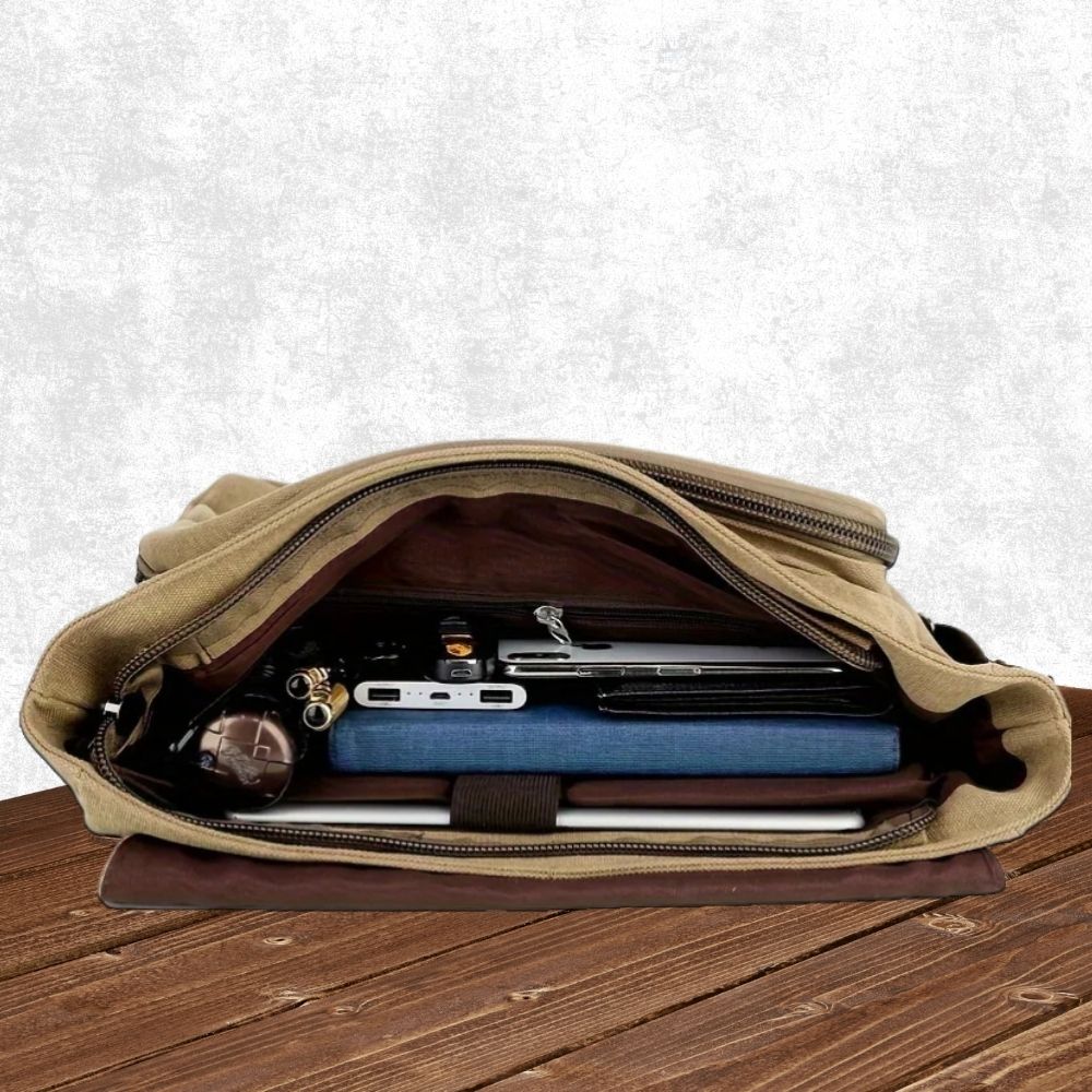 Borsa a Tracolla Messenger in Tela da Uomo
