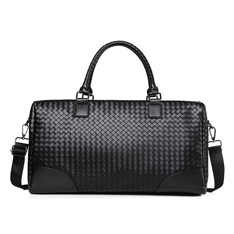 Borsa da viaggio in pelle intrecciata premium