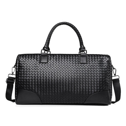 Borsa da viaggio in pelle intrecciata premium