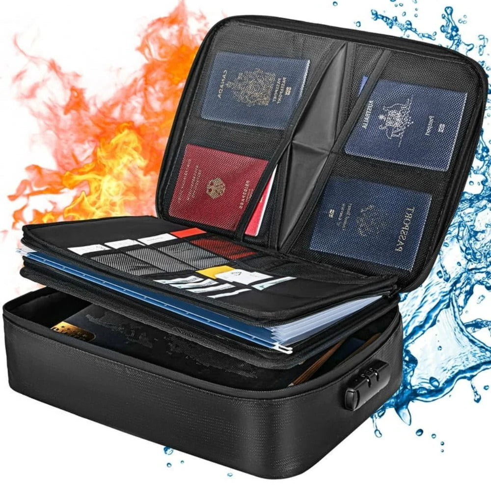 Borsa ignifuga e impermeabile per documenti e contanti