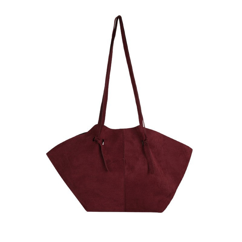 Borsa tote oversize in camoscio